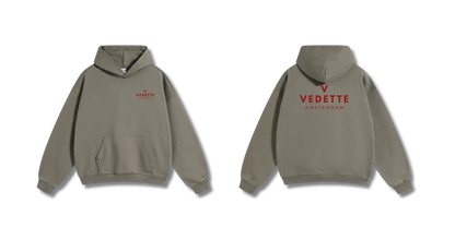 Palm Green Hoodie – Red Logo – Chest + Back – Unisex Premium Fit