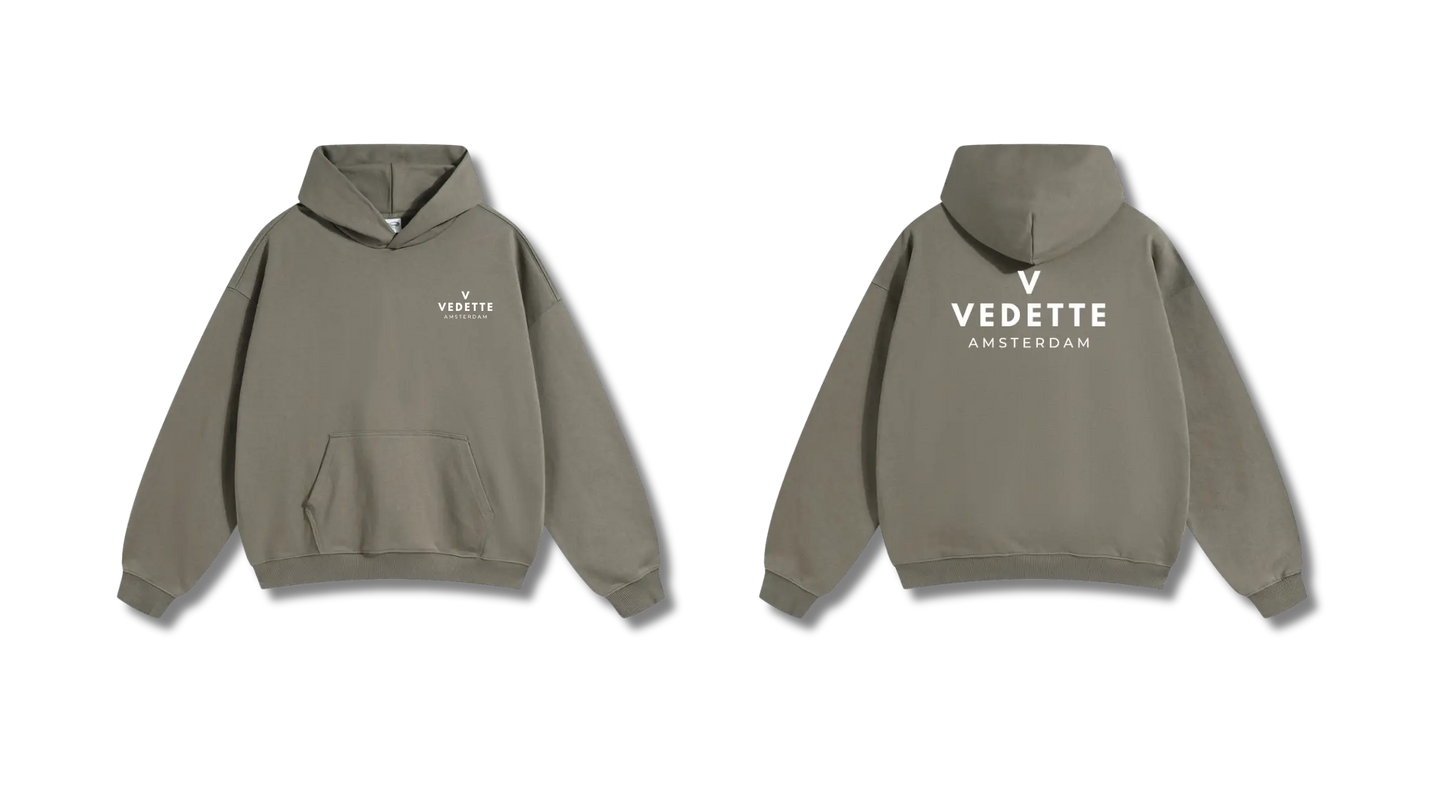 Palm Green Hoodie – White Logo – Chest + Back – Unisex Premium Fit