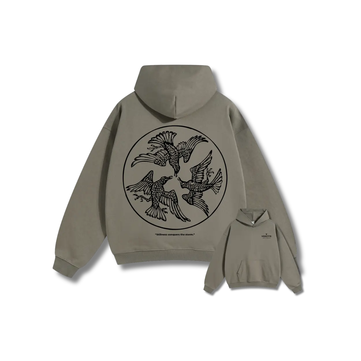 Vedette Premium Hoodie – Stillness conquers the storm – Limited Edition