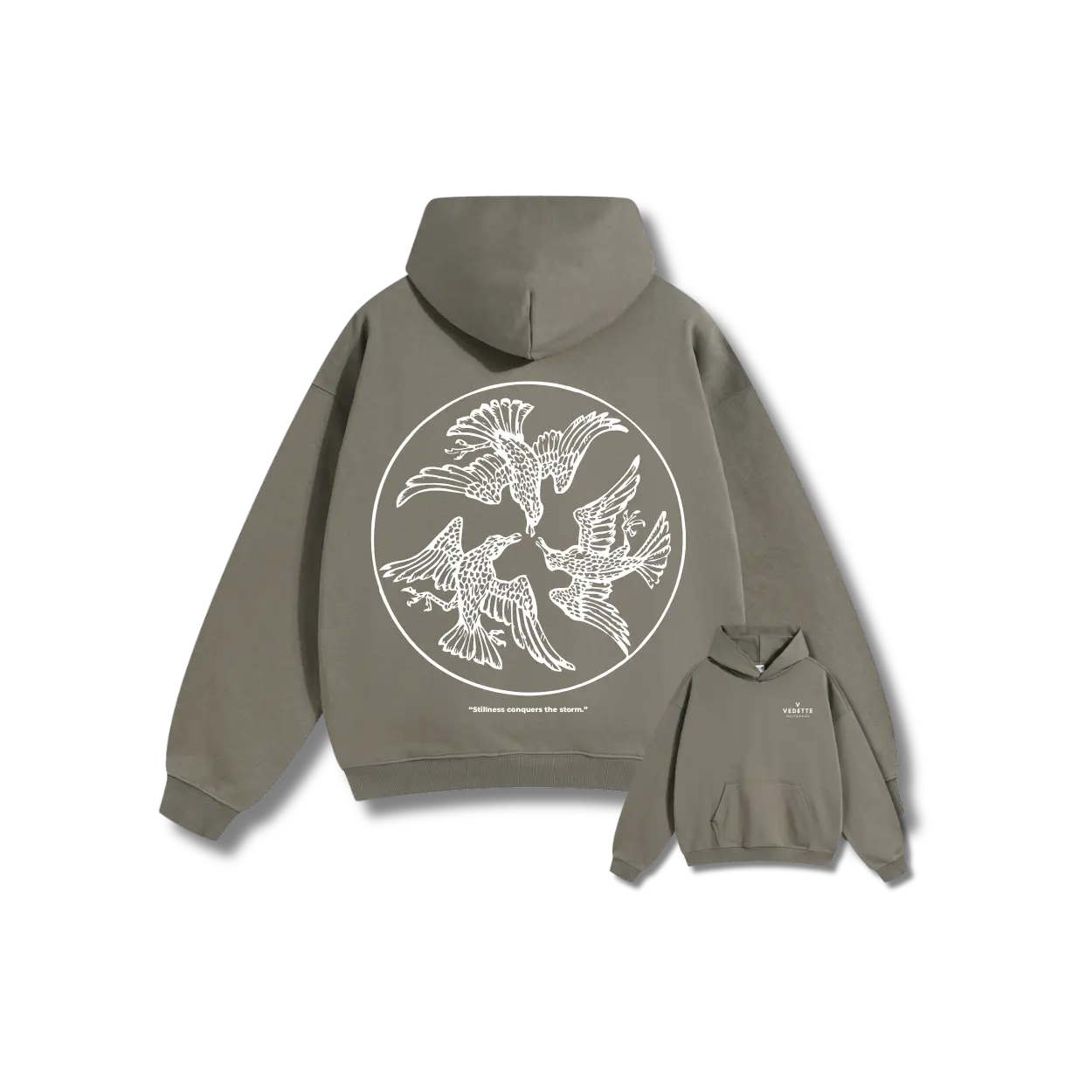 Vedette Premium Hoodie – Stillness conquers the storm – Limited Edition
