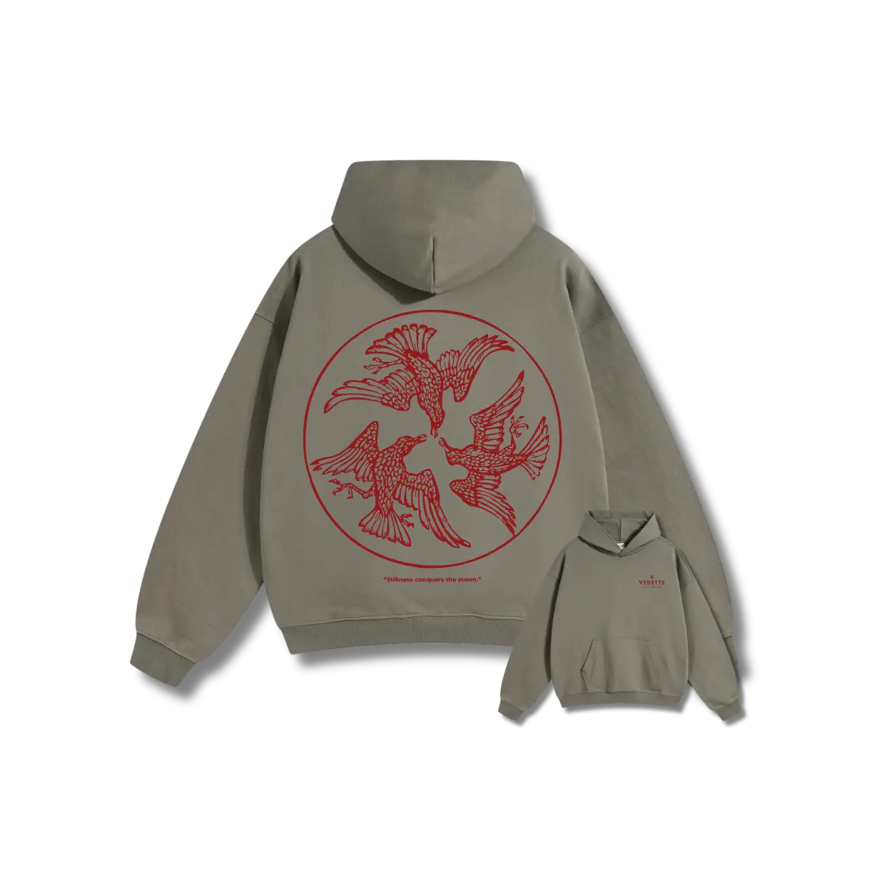 Vedette Premium Hoodie – Stillness conquers the storm – Limited Edition