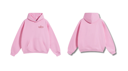 Pink Hoodie – Red Logo – Chest Only – Unisex Premium Fit