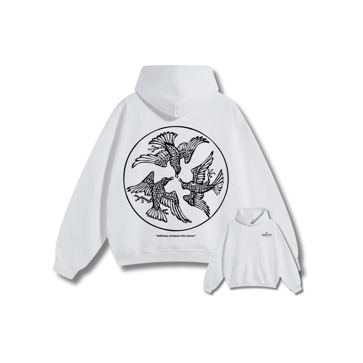 Vedette Premium Hoodie – Stillness conquers the storm – Limited Edition