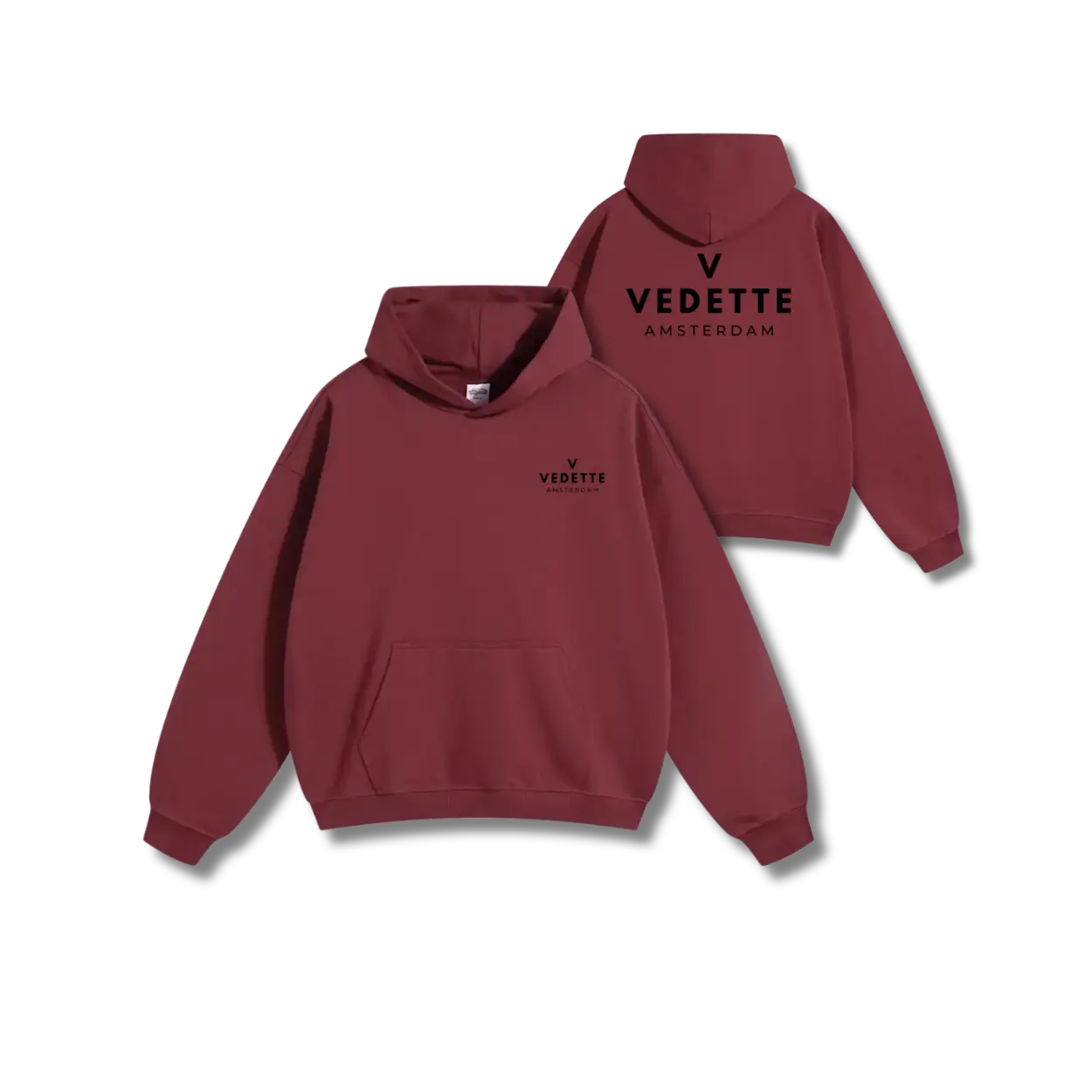 Vedette Premium Hoodie – Dark Red – Insignia