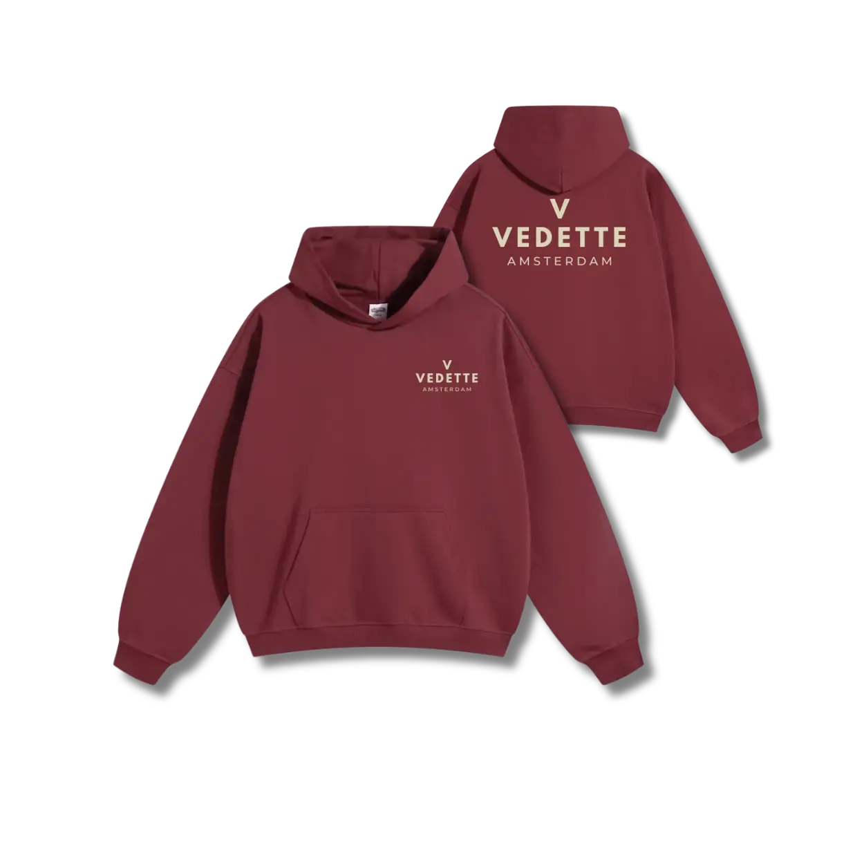 Vedette Premium Hoodie – Dark Red – Insignia