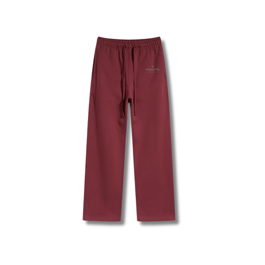 Dark Red Pants – With Logo – Unisex Premium Fit