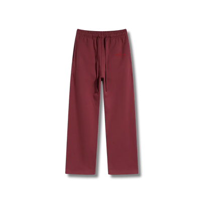 Dark Red Pants – With Logo – Unisex Premium Fit