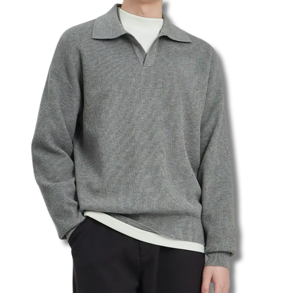 Vedette Polo Knit Sweater – Timeless Comfort – 100% Cotton