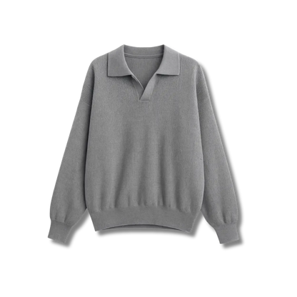 Vedette Polo Knit Sweater – Timeless Comfort – 100% Cotton
